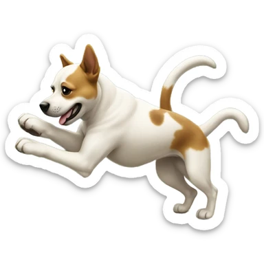 dog doing a cartwheel sticker