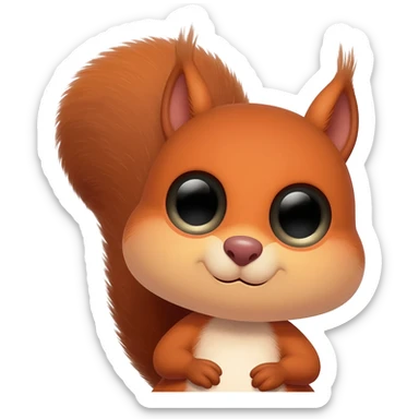 Squirrel with heart eyes sticker