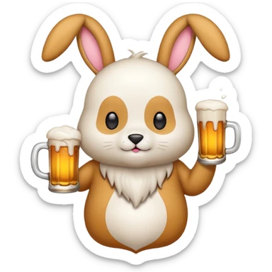 Labubu with alcohol  sticker