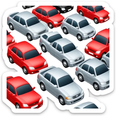 traffic jam with cars sticker