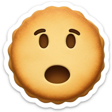 Rubbing a biscuit  sticker