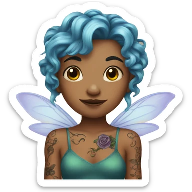 Fairy with tattoos sticker