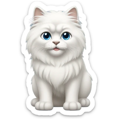 Himalayan white full body with blue eyes and champagne tipped ears and tail  sticker