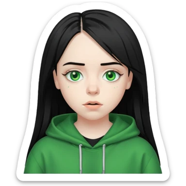 Billie Eilish face only sticker