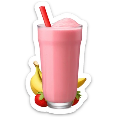 Strawberry banana smoothie sticker