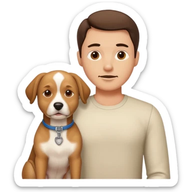 Man face dog body sticker