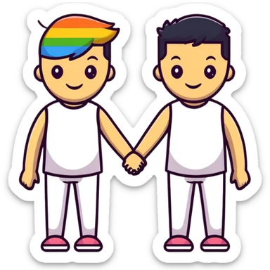 LGBTQ couple holding hands sticker
