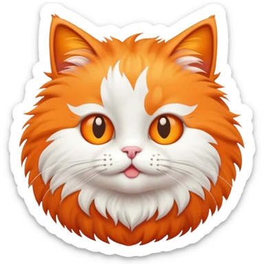 fake cartoon cat sticker