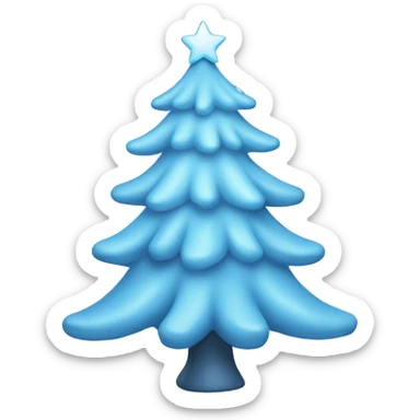 Light blue Christmas tree sticker