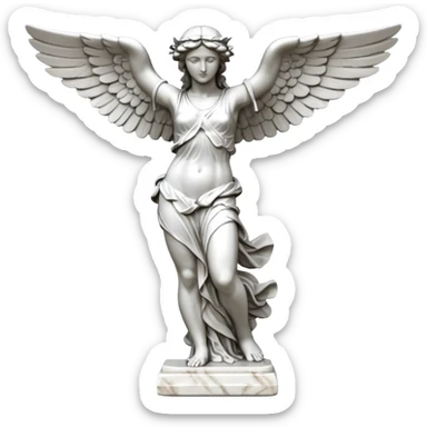 Winged Victory of Samothrace statue sticker