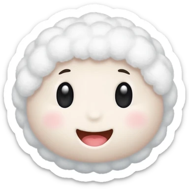 cotton emoji sticker