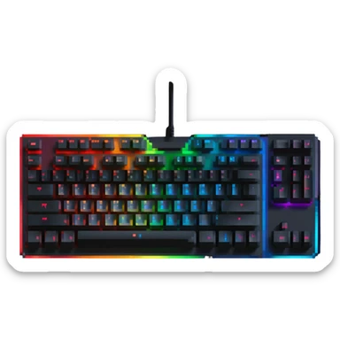 gaming keyboard with RGB lighting sticker