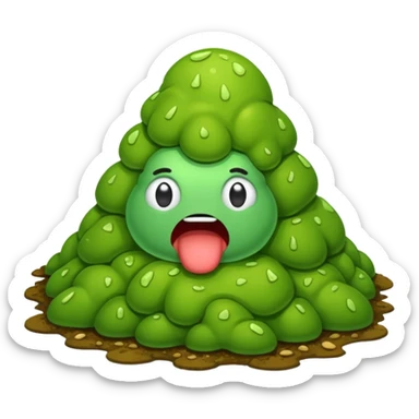 Puke on the ground sticker