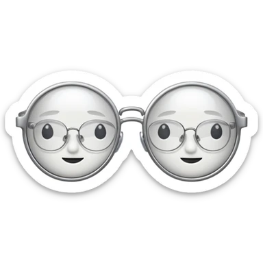 half moon glasses sticker