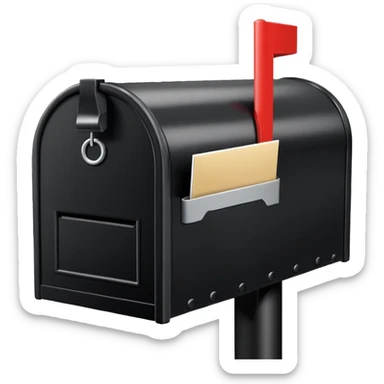black unified mailbox 90210 on black post sticker