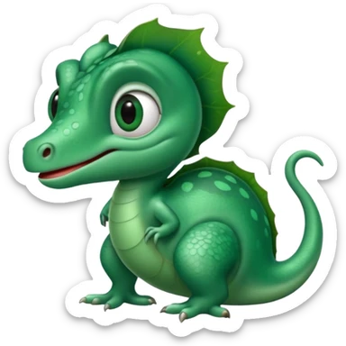 Emoji de camaleón, que sea bonito, tierno y único para compartir con mi pareja, entonces que sea único, que sea parecido al camaleón de la película de rapumcel de Disney caricaturezco  sticker