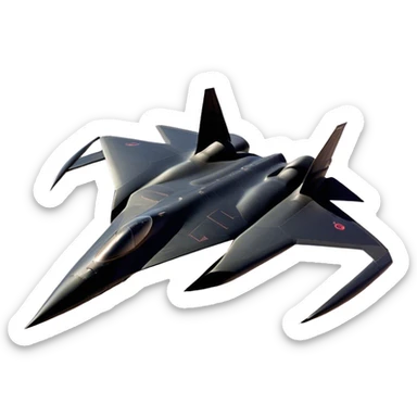 SR-71 Blackbird - Lockheed Martin (Stealth Grey) A sleek, high-speed reconnaissance aircraft with an elongated, needle-like fuselage and a smooth, aerodynamic design. The body is finished in a deep, matte jet-black with subtle panel lines and heat-resistant detailing. Its twin engines are seamlessly integrated into the structure, with sharp, swept-back wings that emphasize speed and stealth. The cockpit canopy is tinted, adding to its mysterious, high-tech aesthetic, while the overall silhouette exudes an aura of unmatched velocity and secrecy. sticker