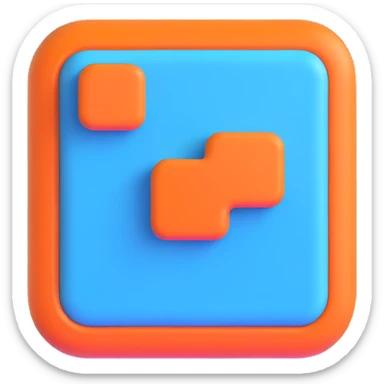 blue square with rounded corners sticker