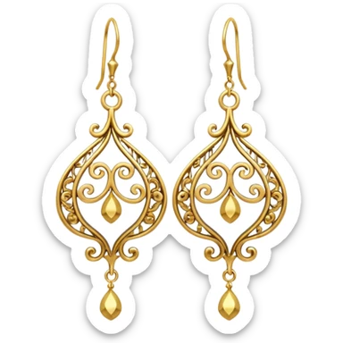 ornamental earrings sticker