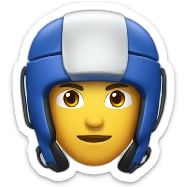 Samsung emoji wearing headgear and preparing for sparring  sticker