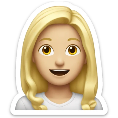 blonde female in vehicle excited sticker