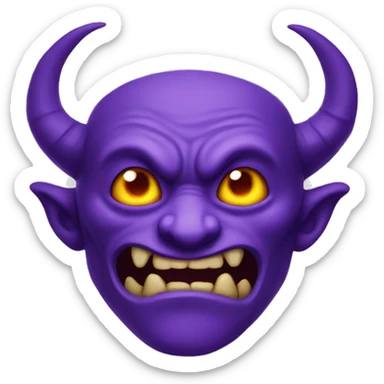 purple demon sticker