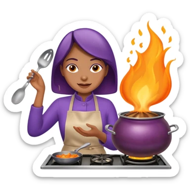 Seductively cooking an eggplant. It is getting hot in here. 🔥  sticker