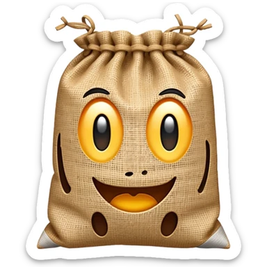 square sack of bag sticker