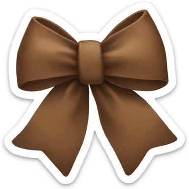 Brown bow sticker