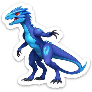 Shiny Nebula Futuristic Fakemon-Pokemon-Digimon-Spectrobes-Raptor-fusion, full body sticker