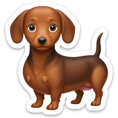 Perro salchicha embarazada sticker