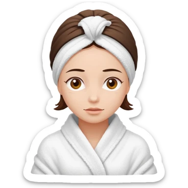 sacred clean girl with bath towels sticker