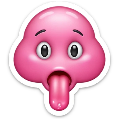 Hot tongue licking emoji sticker
