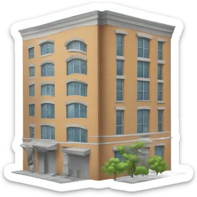 Two building and plans crashing into one of them  sticker