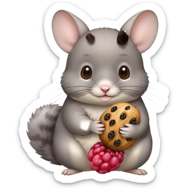 Chinchilla with raisin sticker