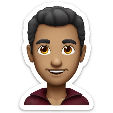 handsome burgundy vampire  sticker