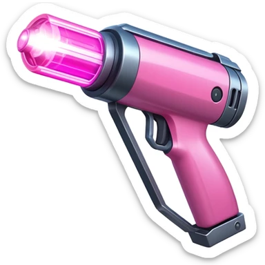 Pink sci-fi energy beam weapon sticker