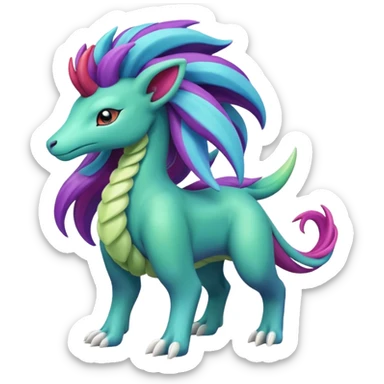 Suicune-Meganium-fusion (full body) sticker