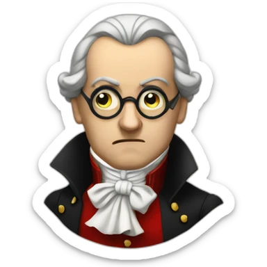 Mozart angry with a monocle sticker