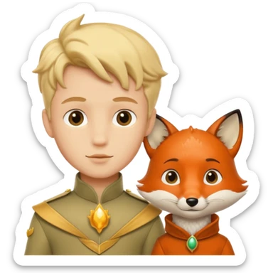 Pequeno Príncipe e a raposa sticker