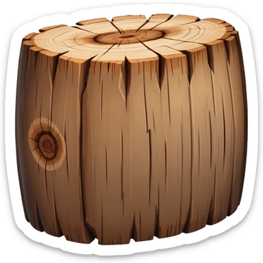 One wood log sticker