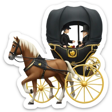 Horse and carriage  sticker