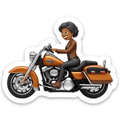 ta grand mère sur une harley davidson sticker