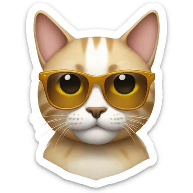 Cat with sunglasses sticker