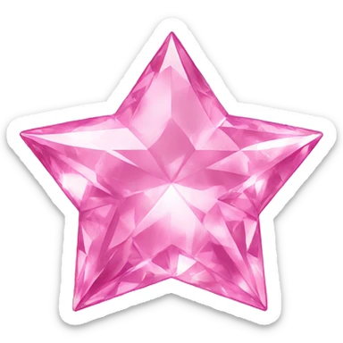 pink diamond star sticker