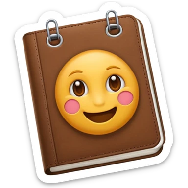 crie um emoji de uma agenda sticker