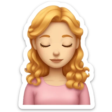 Strawberry blonde girl sleeping  sticker