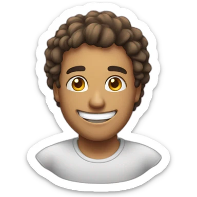 Persona sonriendo carcajadas  sticker