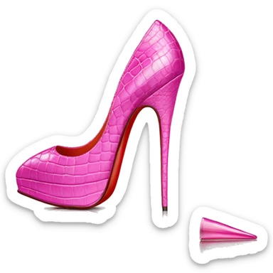 louboutin pink so kate crocodile stiletto sticker