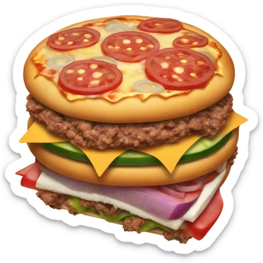 Burger pizza  sticker